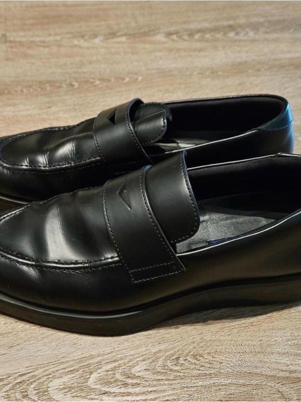 Classic Black Leather Penny Loafers for Men